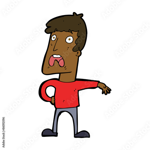 cartoon complaining man