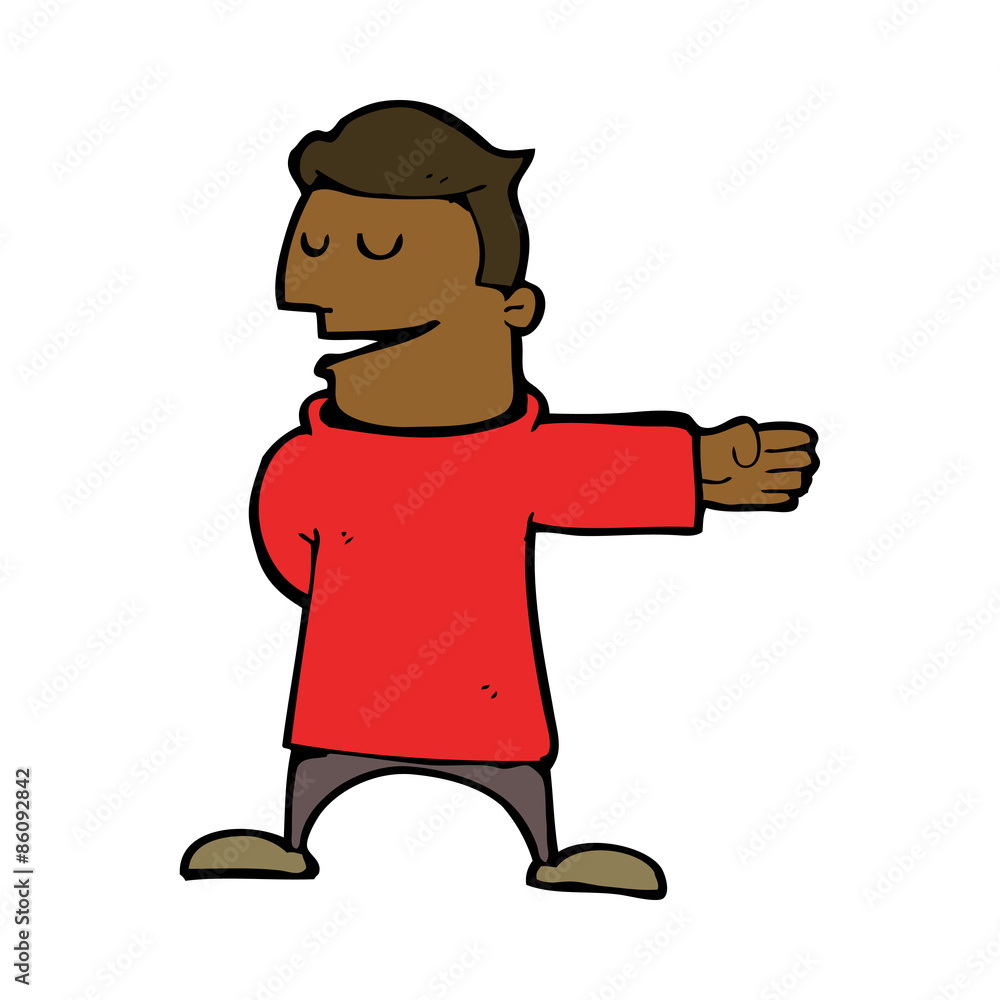 cartoon man gesturing direction cartoon man gesturing direction