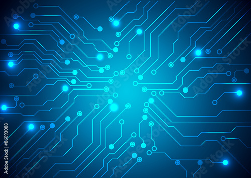 Technological vector background with a circuit board texture