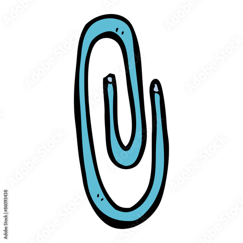 cartoon red paperclip