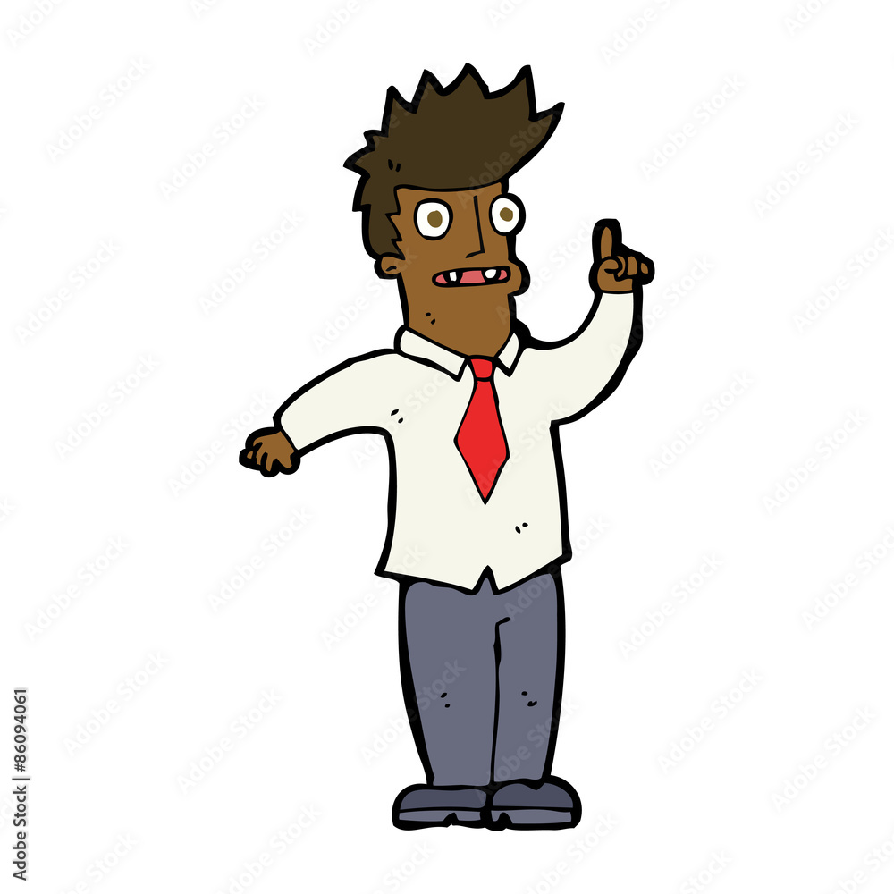 Fototapeta premium cartoon man with idea