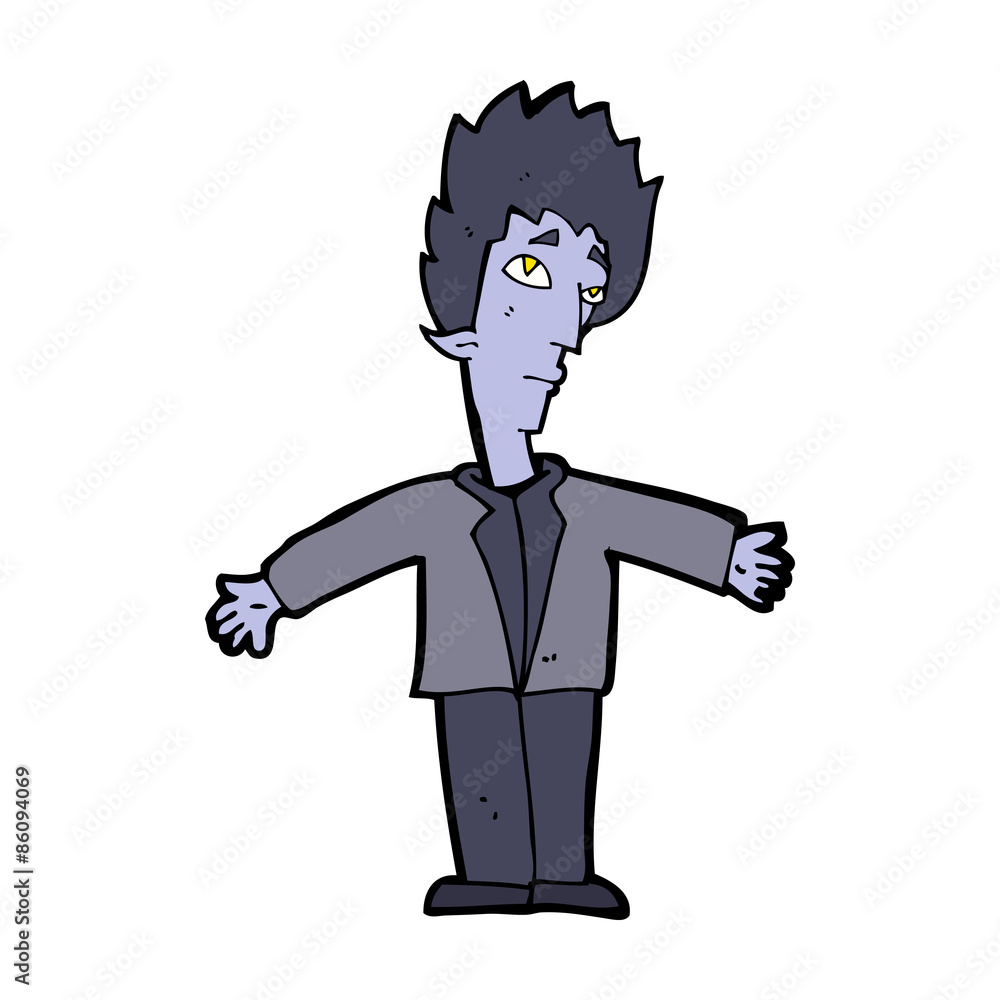 cartoon vampire man