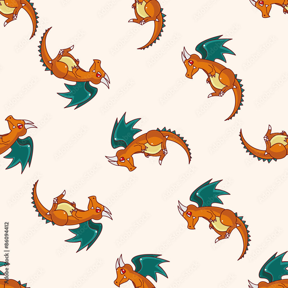 Fototapeta premium dragon , cartoon sticker icon