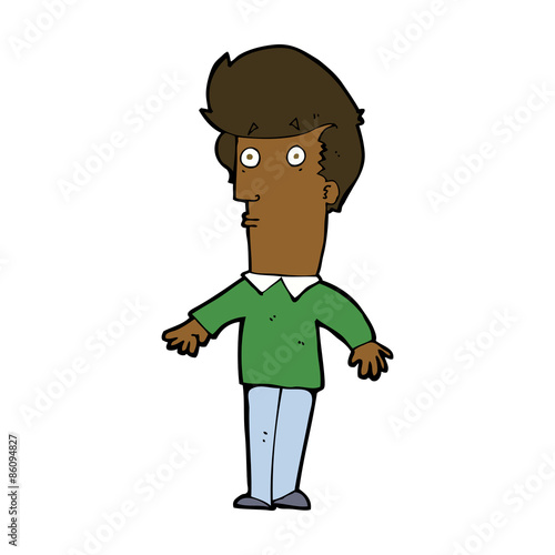 cartoon startled man