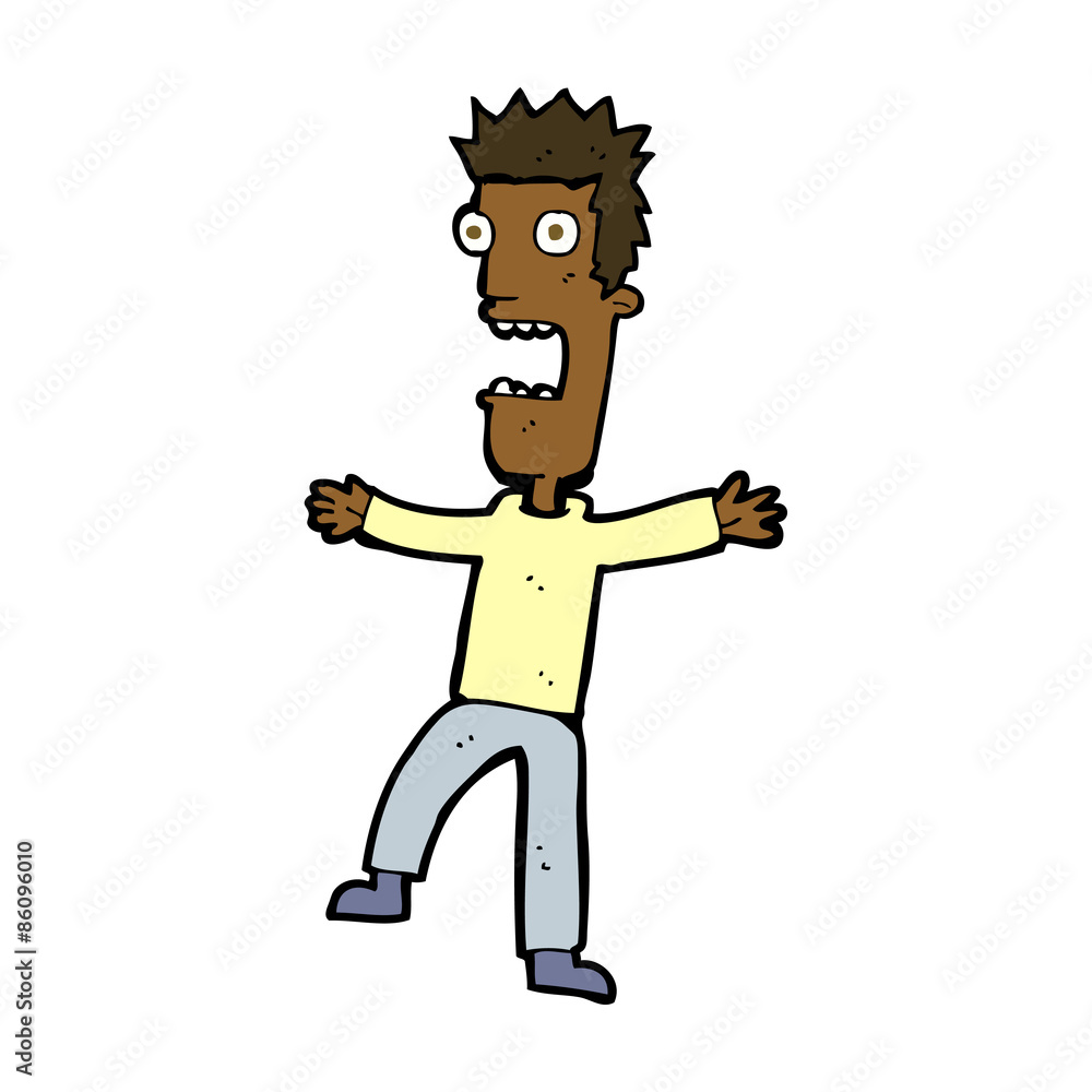 cartoon terrified man cartoon terrified man