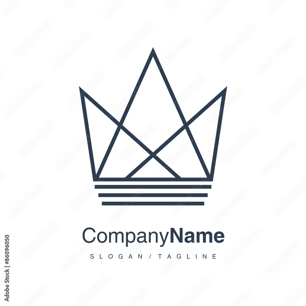 Fototapeta premium Crown logo icon vector