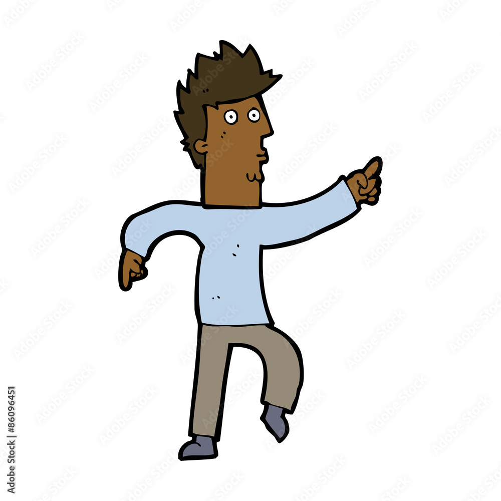 cartoon worried man pointing cartoon worried man pointing