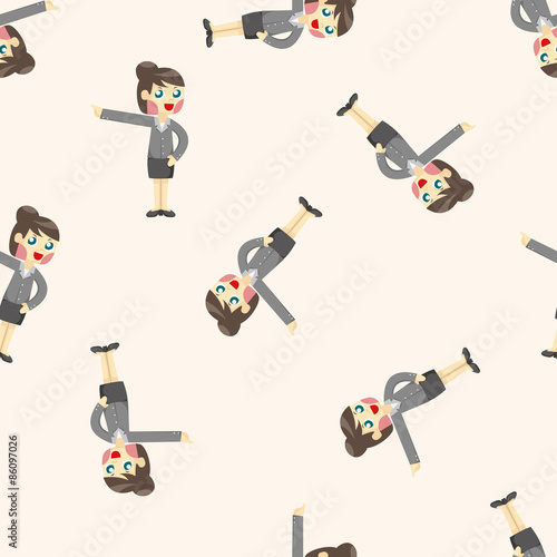 flight attendants ,seamless pattern
