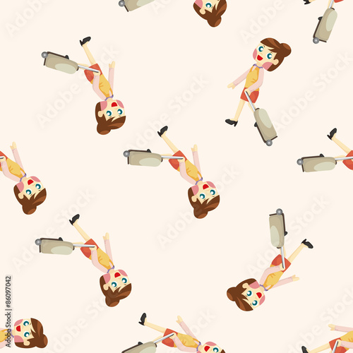 flight attendants ,seamless pattern