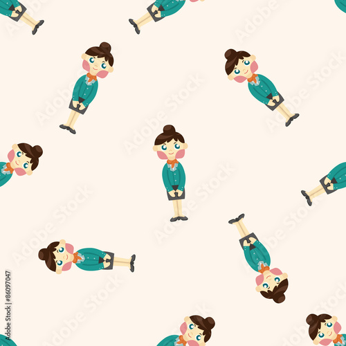 flight attendants ,seamless pattern