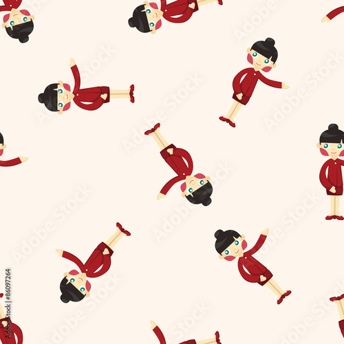 flight attendants ,seamless pattern