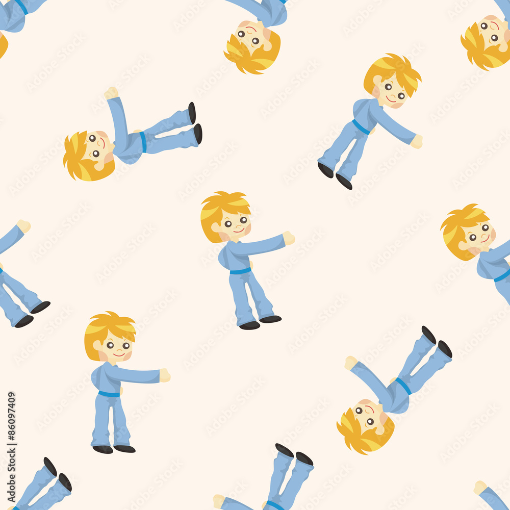 Kung fu ,seamless pattern