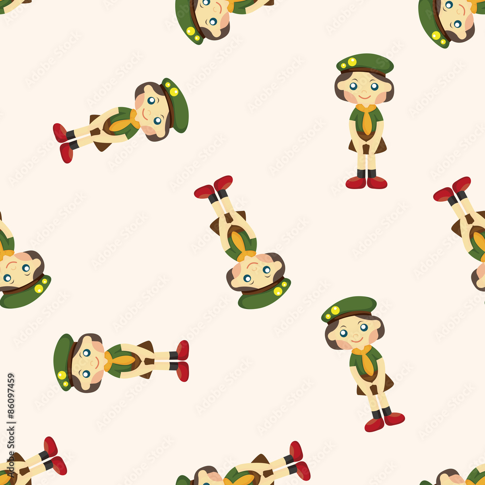 Obraz premium scout ,seamless pattern