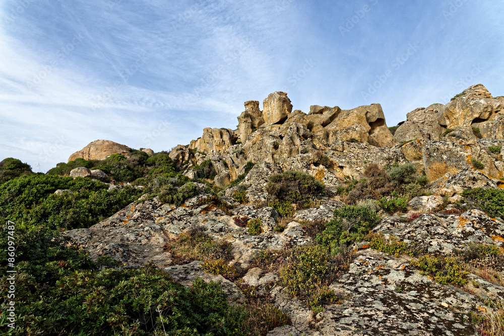  Quarzporphyr Gesteinsformationen auf Korsika