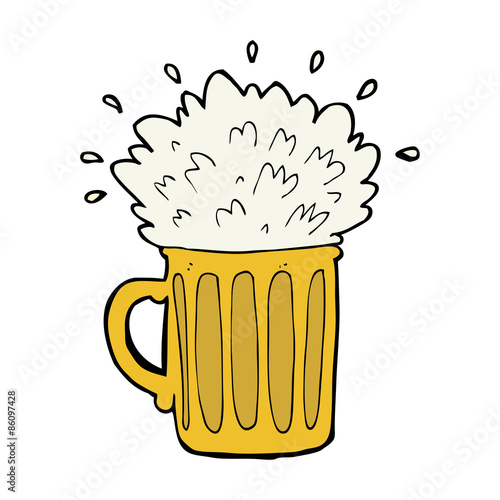 cartoon frothy beer