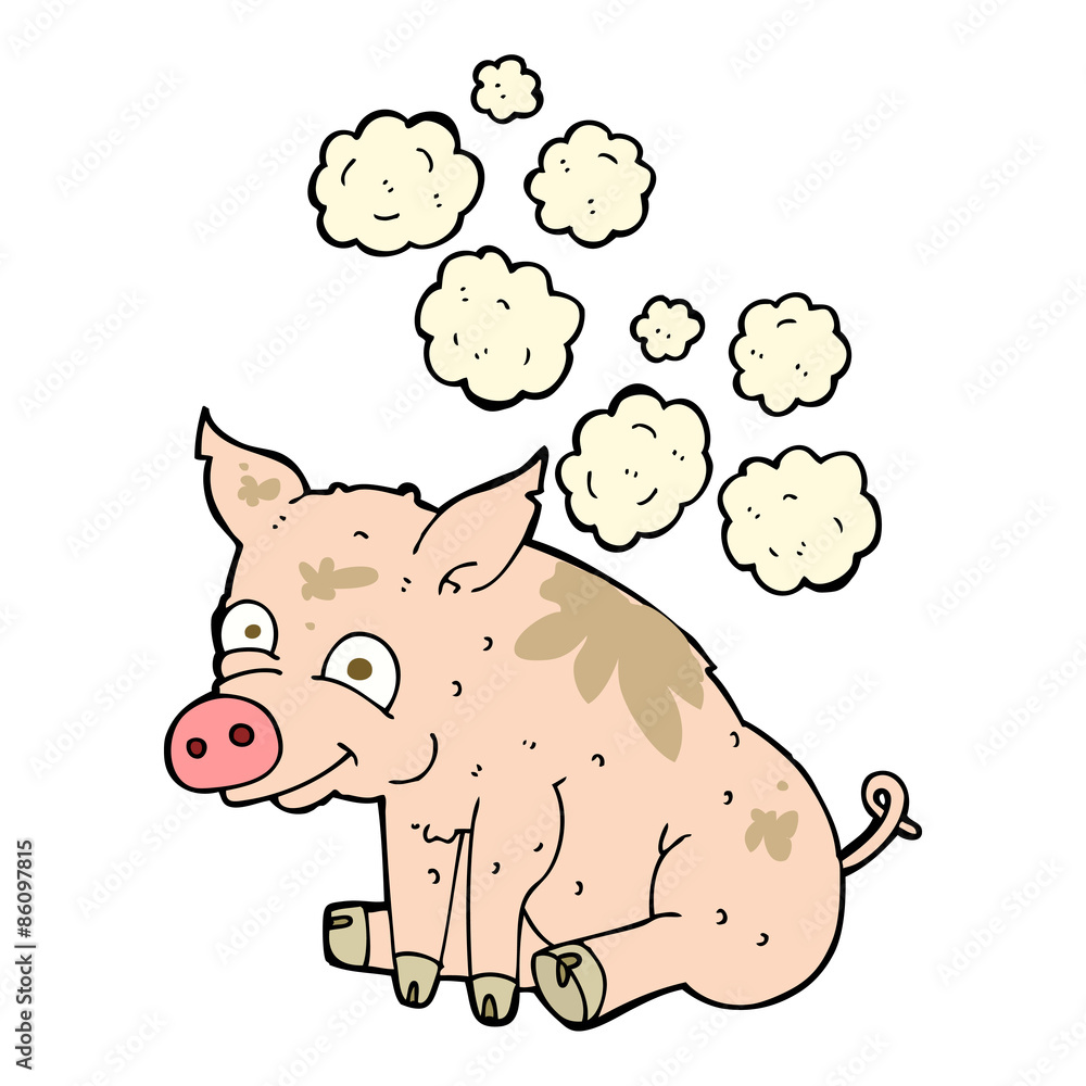 cartoon smelly pig cartoon smelly pig