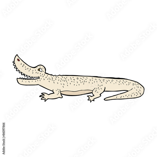 cartoon happy crocodile