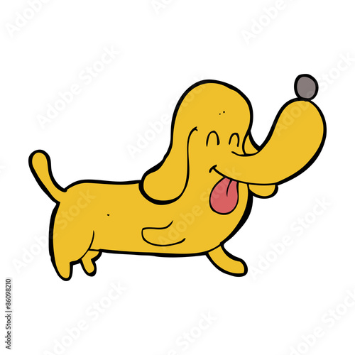 cartoon happy dog