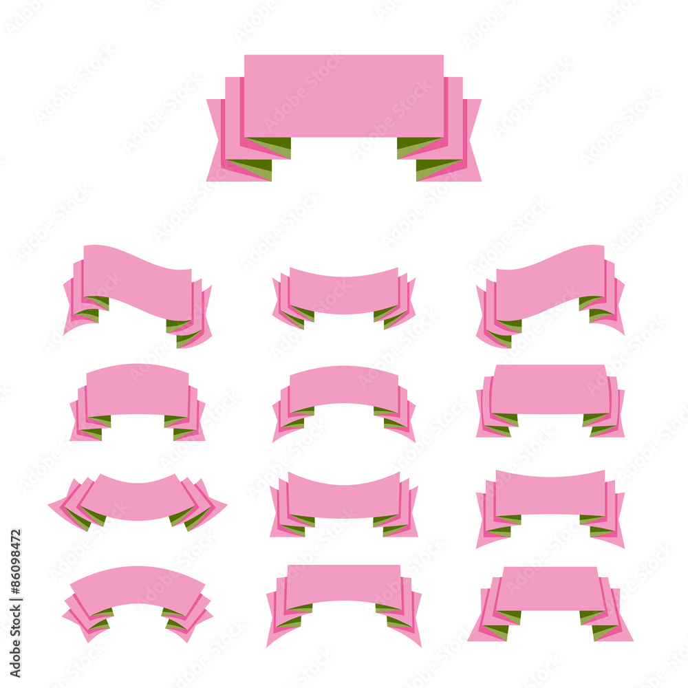 Ribbon Simple Style Set Ribbon Simple Style Set