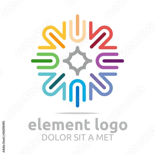 Logo Colorful Elements Lines  Design Abstract