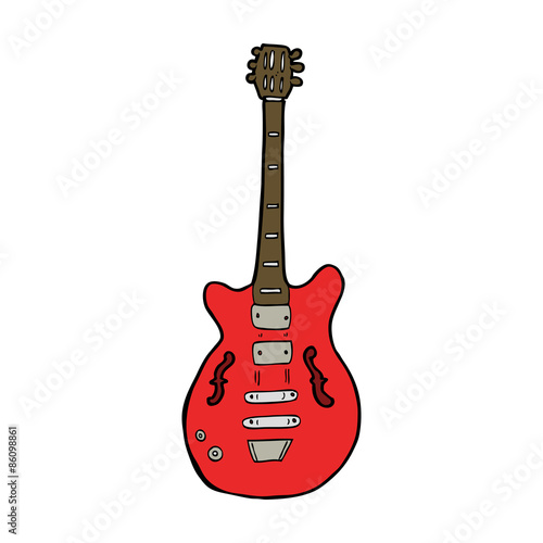 cartoon electric guitar