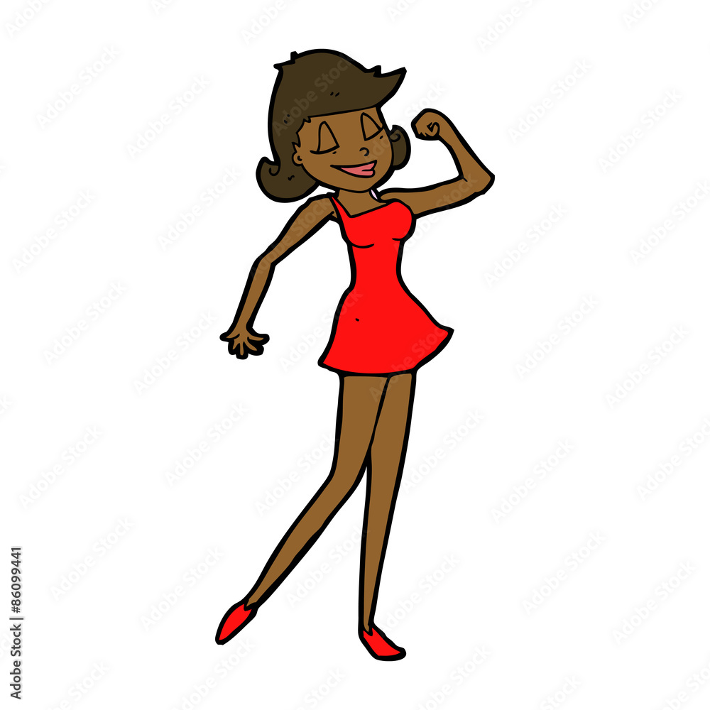 cartoon woman with can do attitude cartoon woman with can do attitude