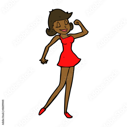 cartoon woman with can do attitude