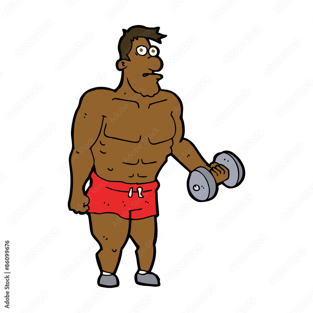 cartoon man lifting weights cartoon man lifting weights