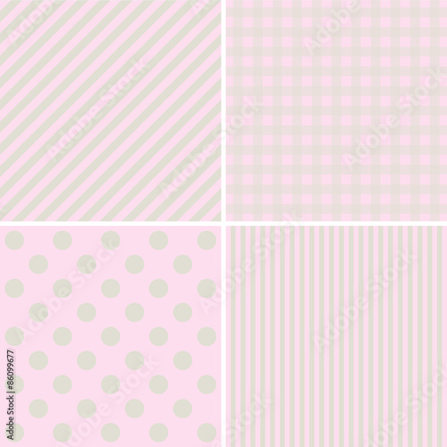 set of sweet pink pattern