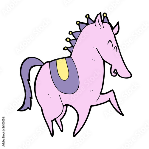 cartoon prancing horse