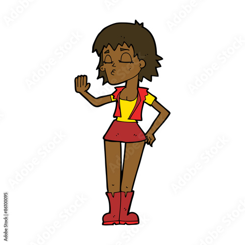 cartoon cool girl