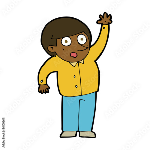 cartoon man asking question