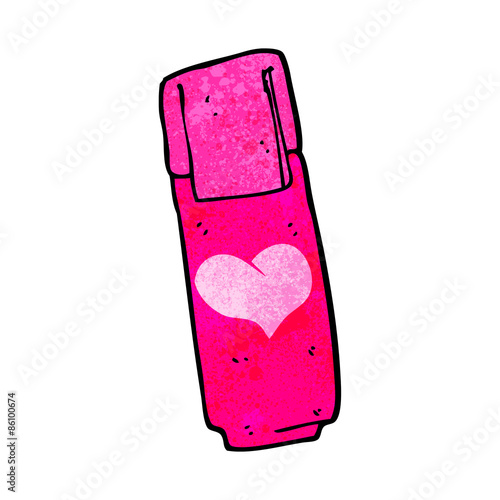 cartoon pink felt tip pen
