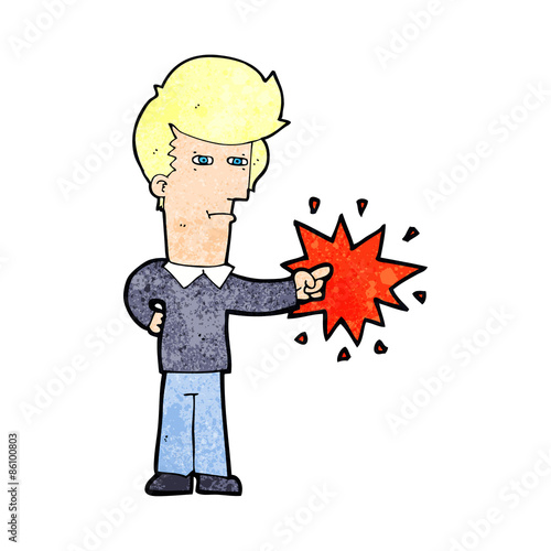 cartoon man pointing