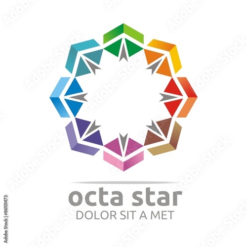 Logo Octa Star House Arrow Design Icon Symbol photo
