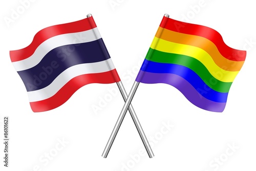 Free Download Flags: Thailand and rainwow - GFXLoad