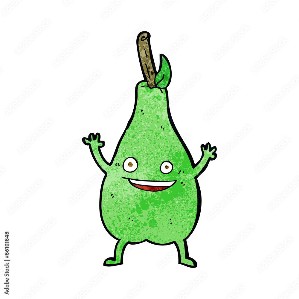 Obraz premium cartoon happy pear