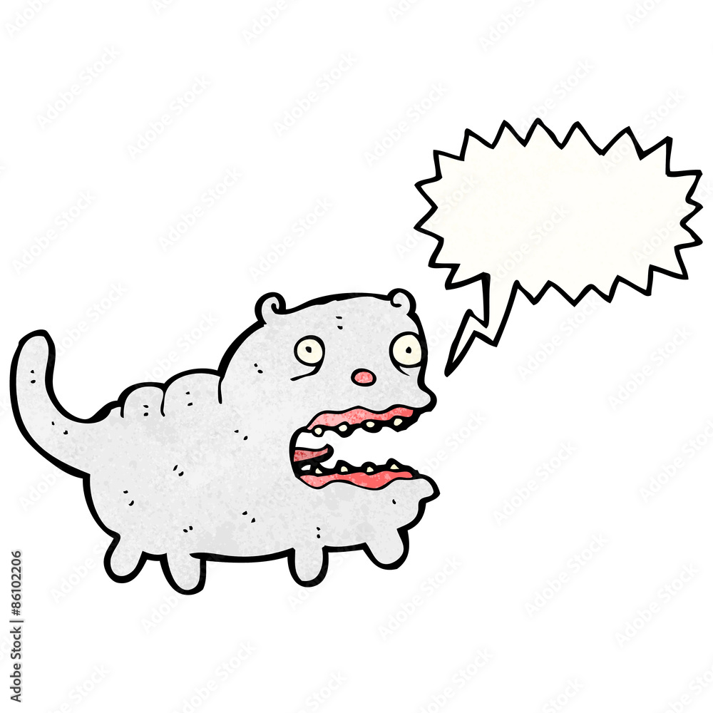 Fototapeta premium screeching cat cartoon