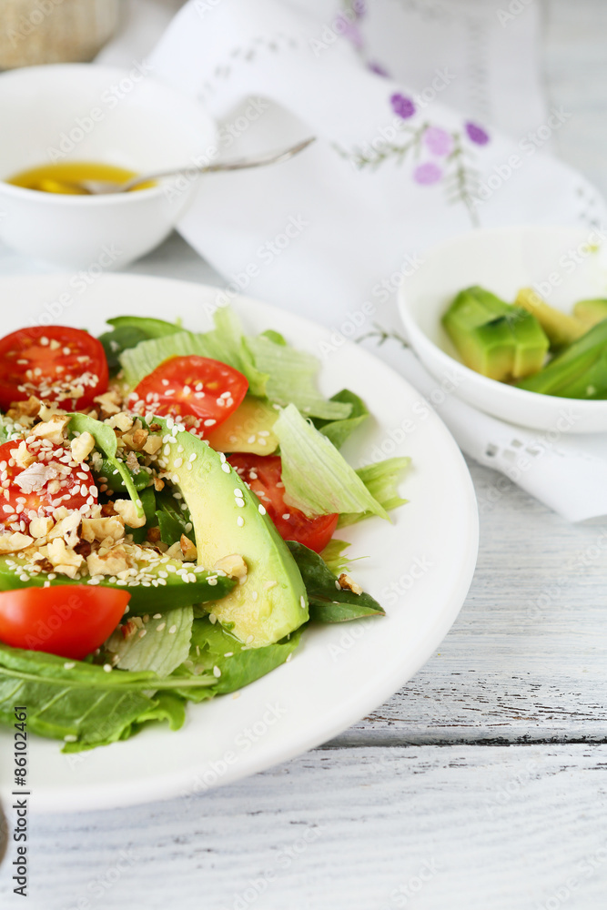 Fresh salad with avocado Fresh salad with avocado
