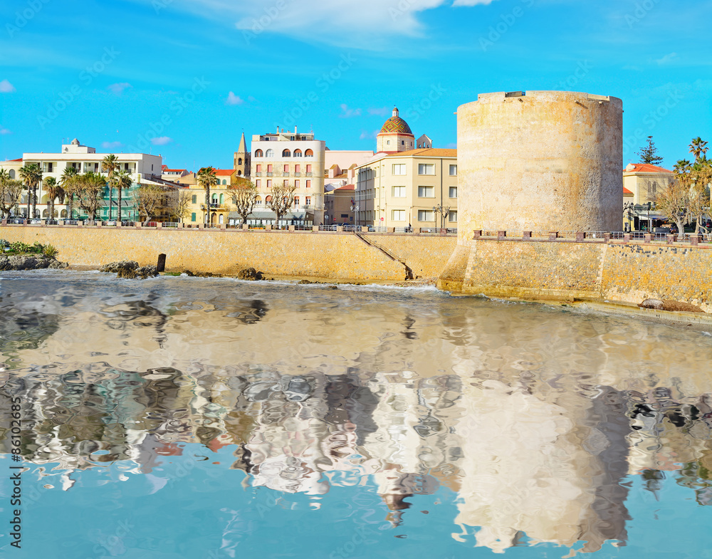 reflection in Alghero coastline reflection in Alghero coastline