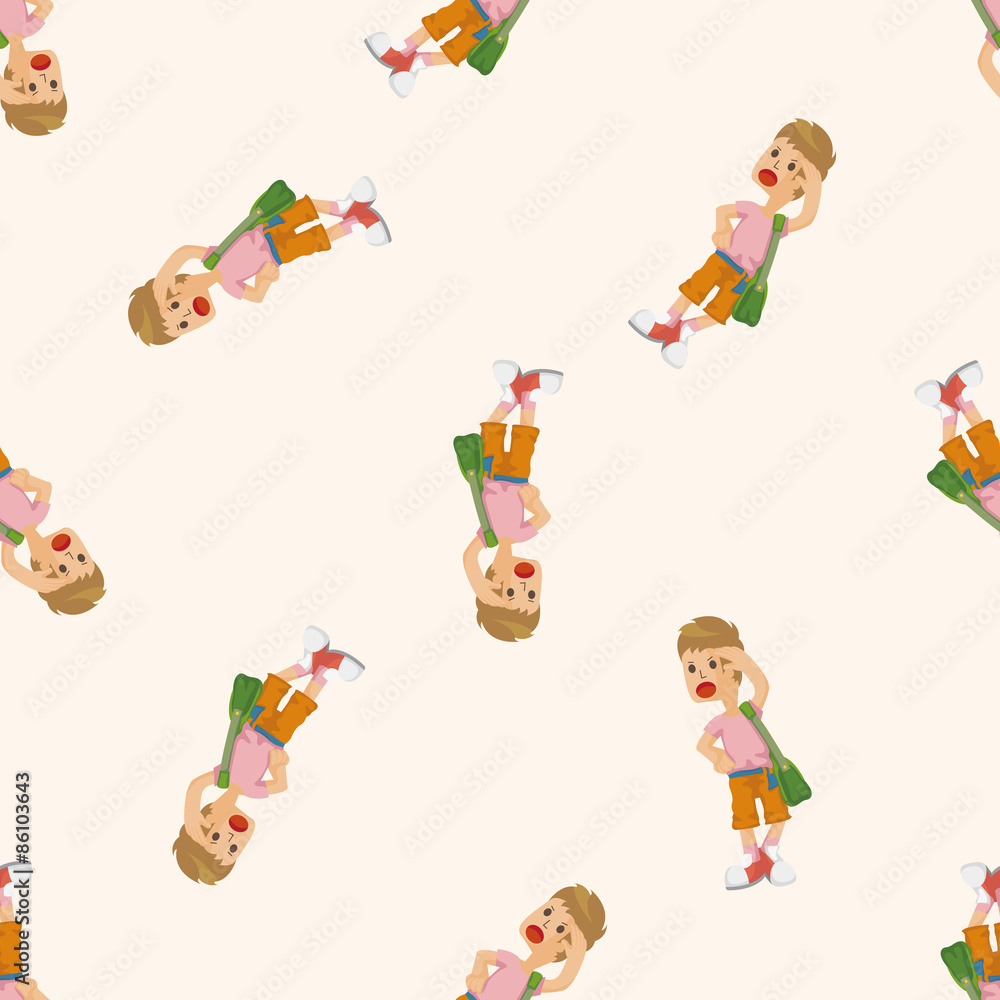 Obraz premium boy character ,seamless pattern