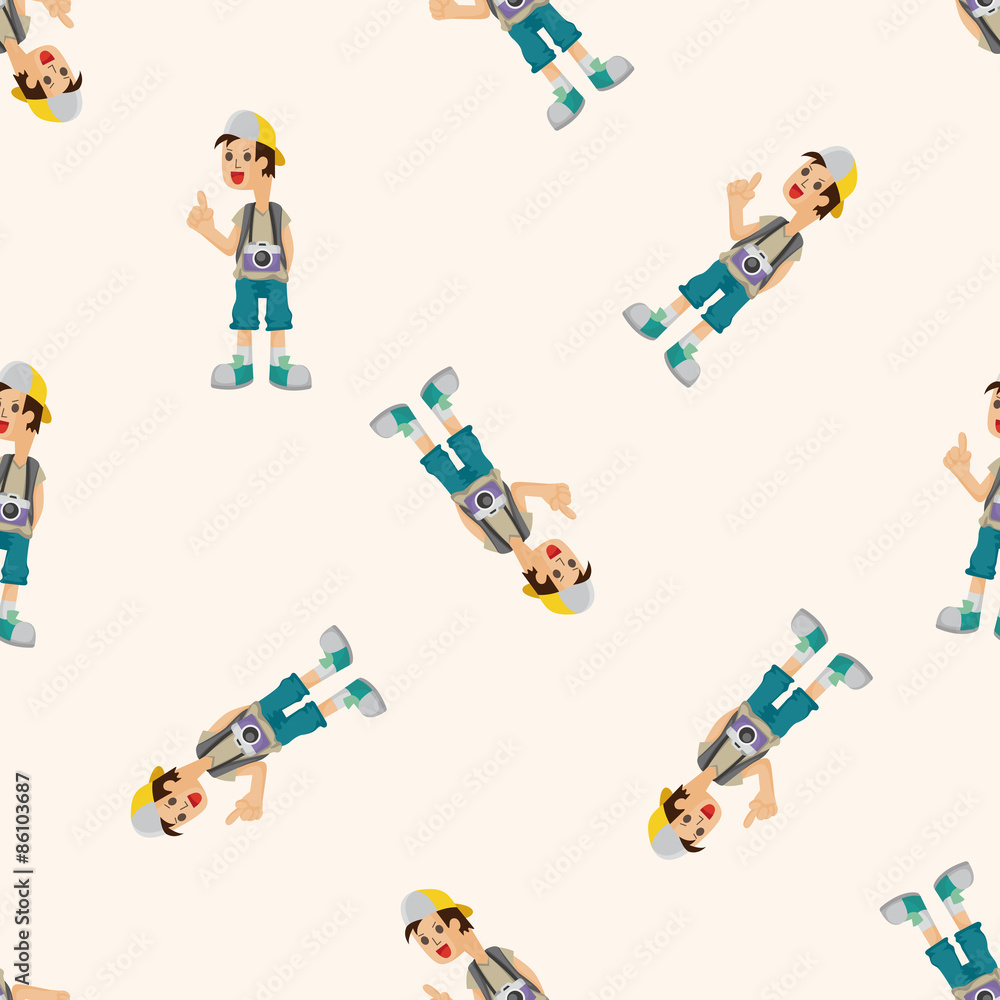 boy character ,seamless pattern boy character ,seamless pattern