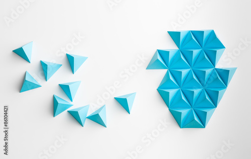 abstract tetrahedron shape photo