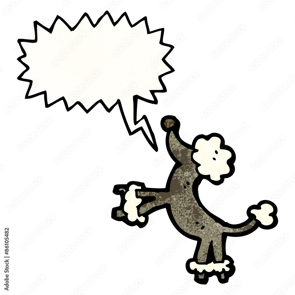 cartoon barking poodle cartoon barking poodle