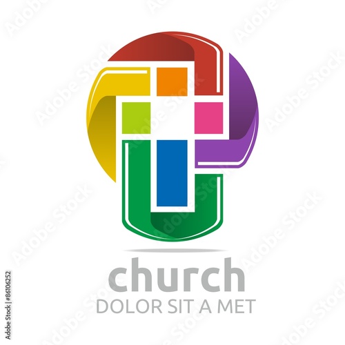 Logo Chruch Croos Christian Icon Symbol Abstract