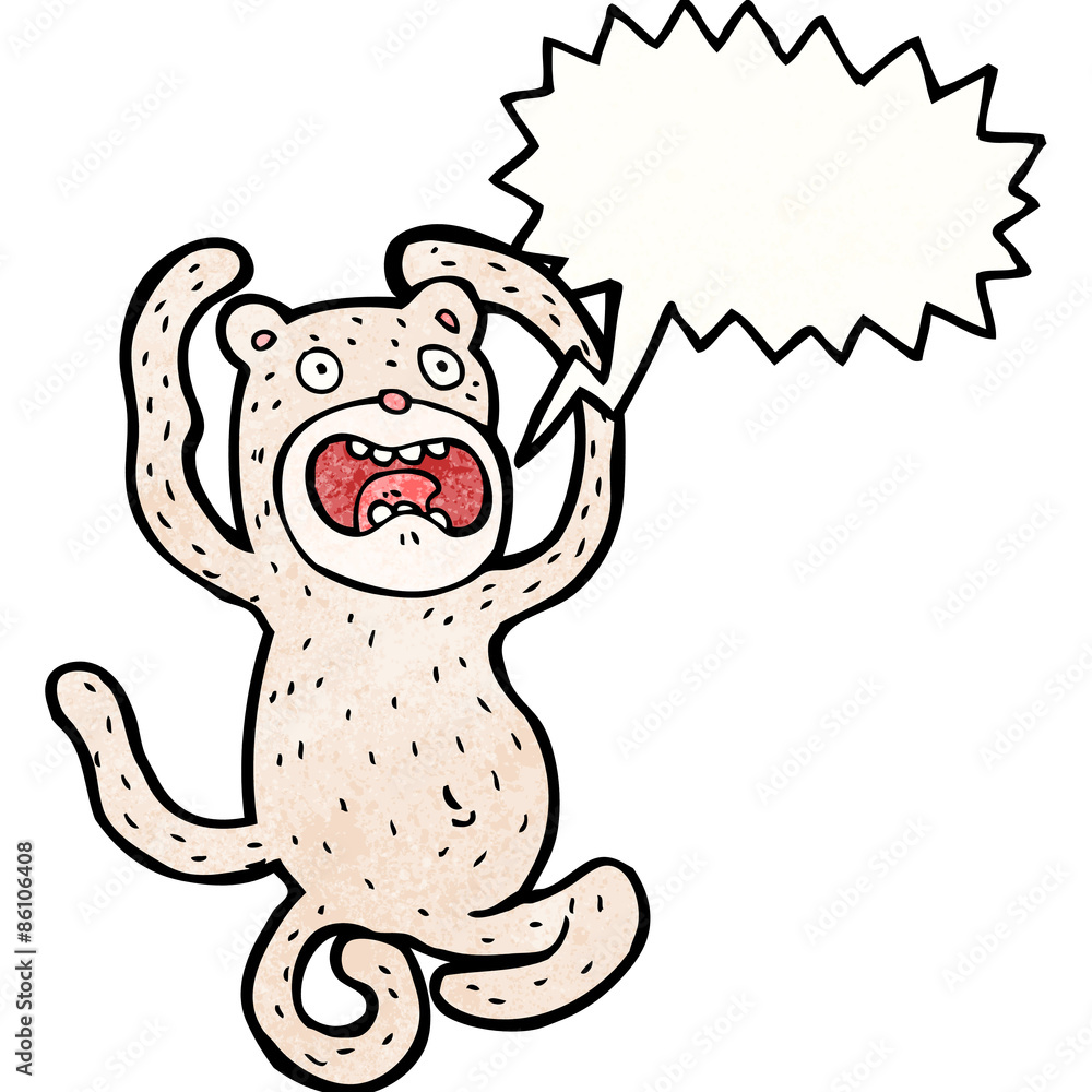 Fototapeta premium cartoon crazy monkey
