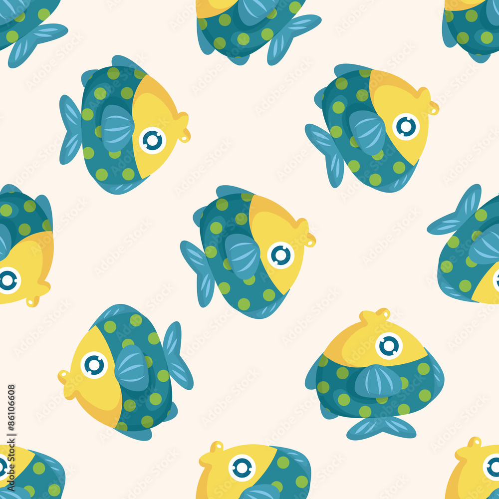 sea animal fish cartoon ,seamless pattern sea animal fish cartoon ,seamless pattern