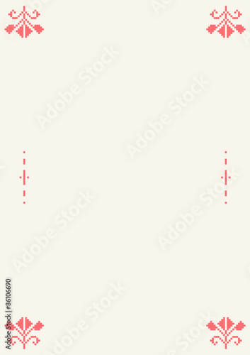 vector blank banner with red geometric shapes