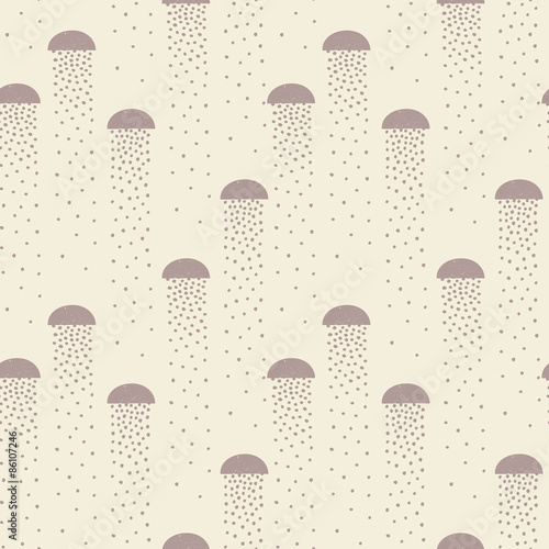 vector pattern of abstract shapes, cream, brown