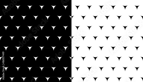 vector pattern of black and white shapes